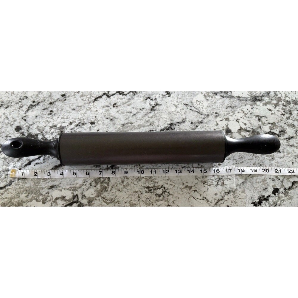 OXO Plain Rolling Pin 21 in Black Plastic Solid With Handles
